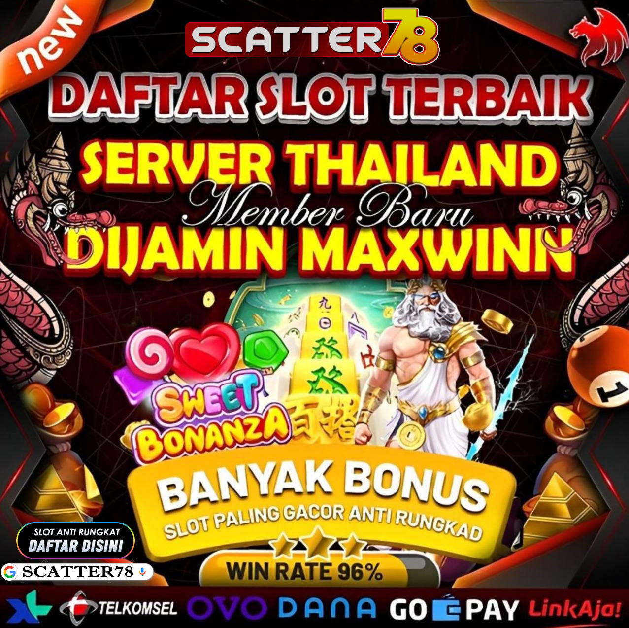 SCATTER78: Cheat Slot Gacor X500 dan APK Slot88 Maxwin Gratis!